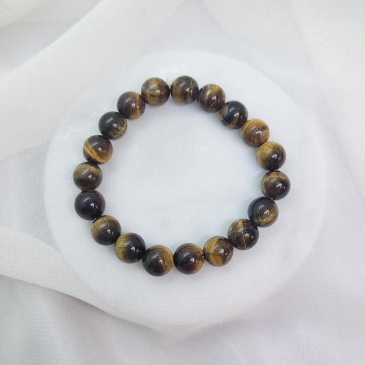 Pulsera Ojo de tigre elastico 8mm