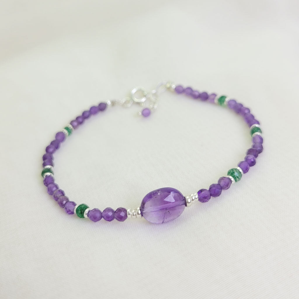 Pulsera Samantha Amatista y Jade