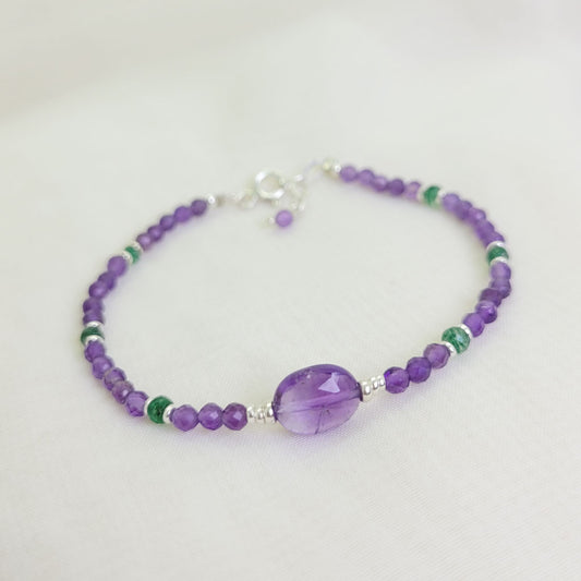 Pulsera Samantha Amatista y Jade