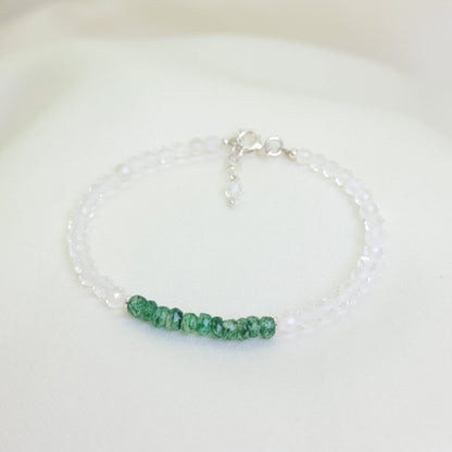 Pulsera Jade y cuarzo cristal