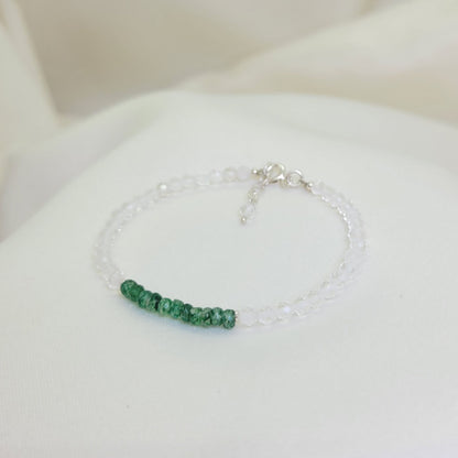 Pulsera Jade y cuarzo cristal