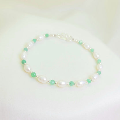 Pulsera Perlas y Esmeraldas