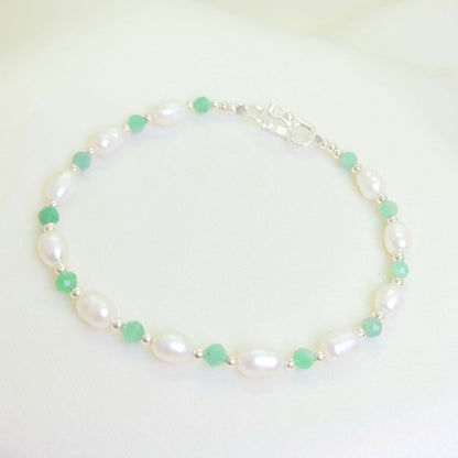 Pulsera Perlas y Esmeraldas