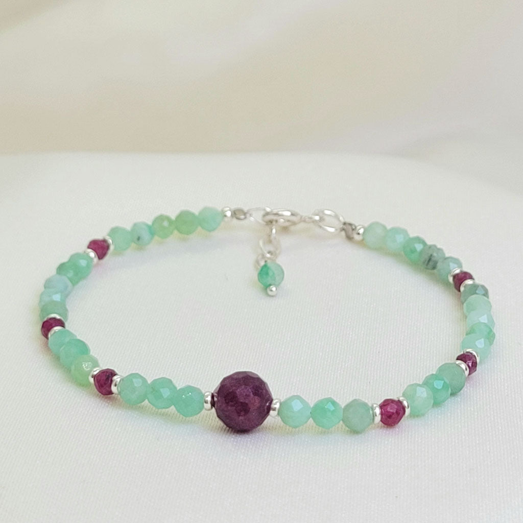 Pulsera Esmeralda y Rubí