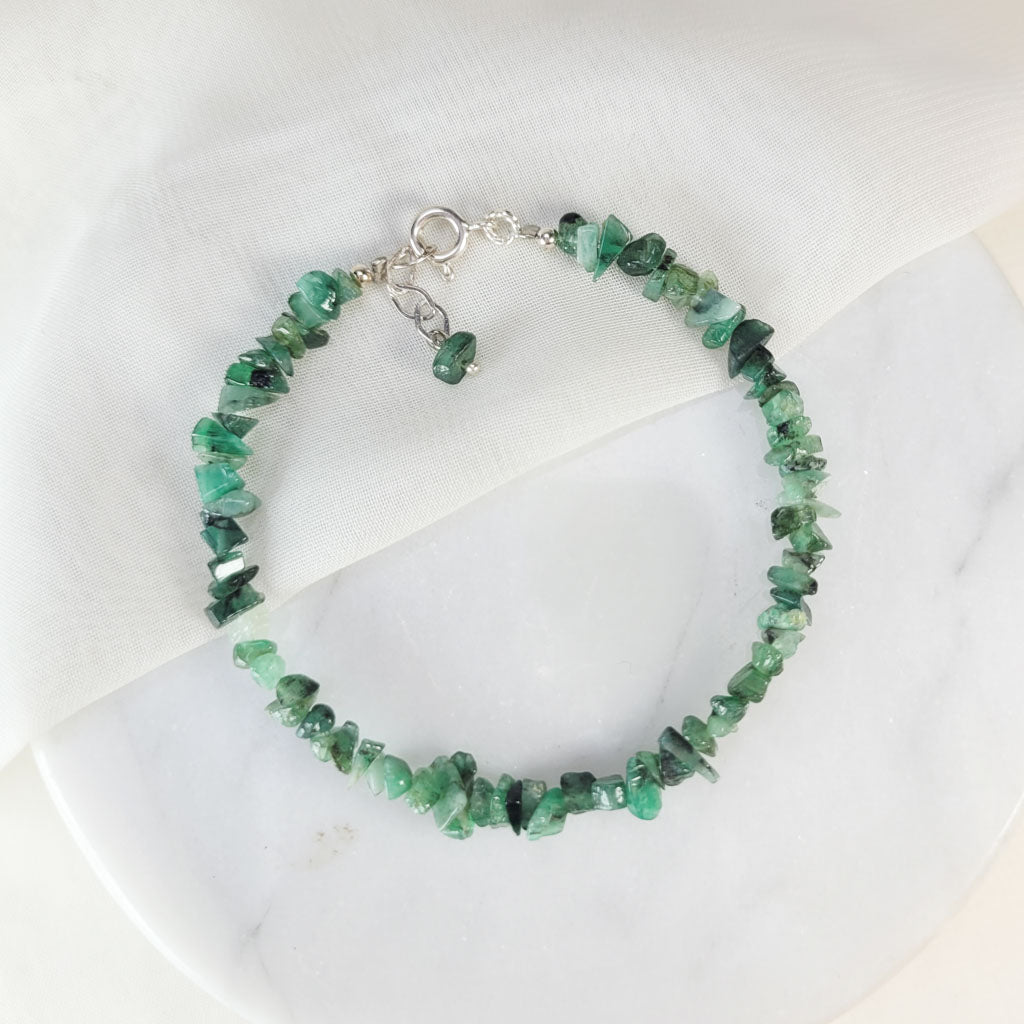 Pulsera Cascajos Esmeraldas