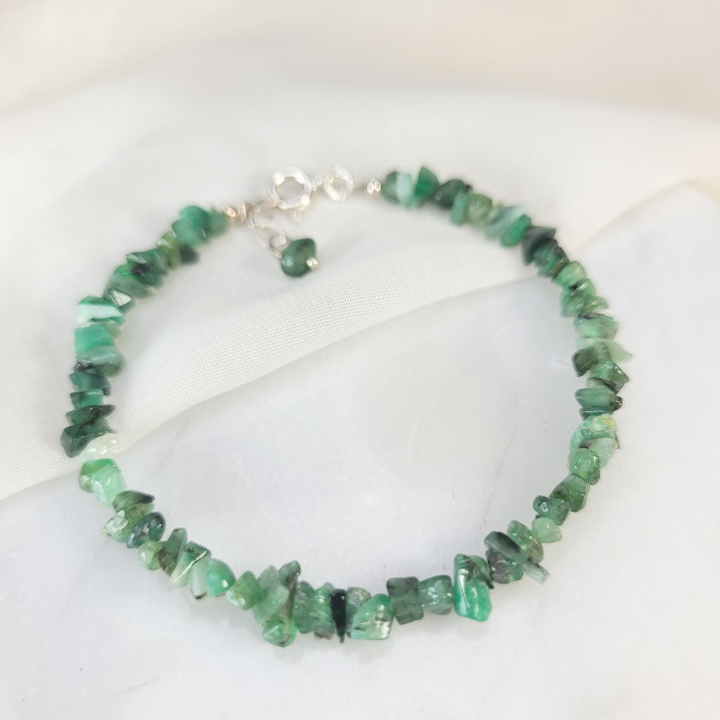 Pulsera Cascajos Esmeraldas