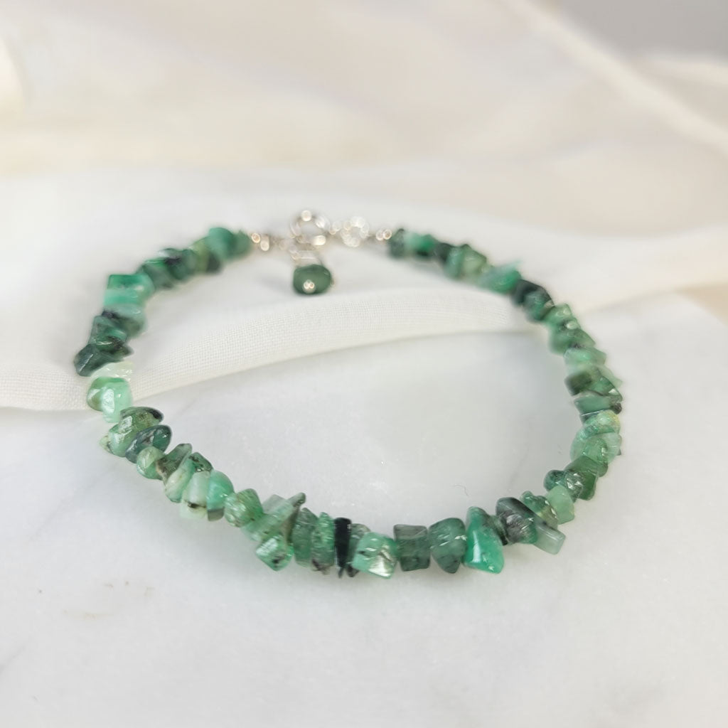 Pulsera Cascajos Esmeraldas