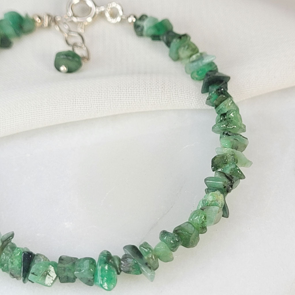 Pulsera Cascajos Esmeraldas