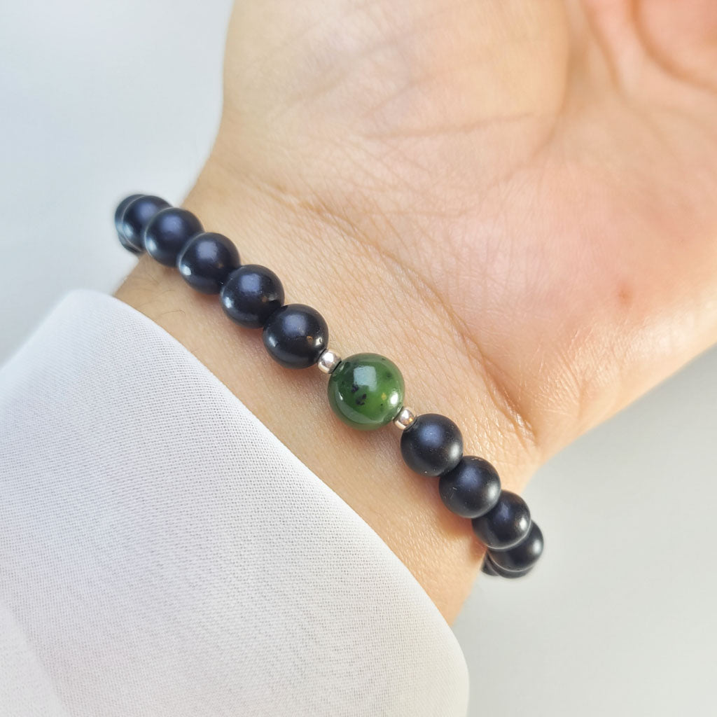 Pulsera Jade y shunguita