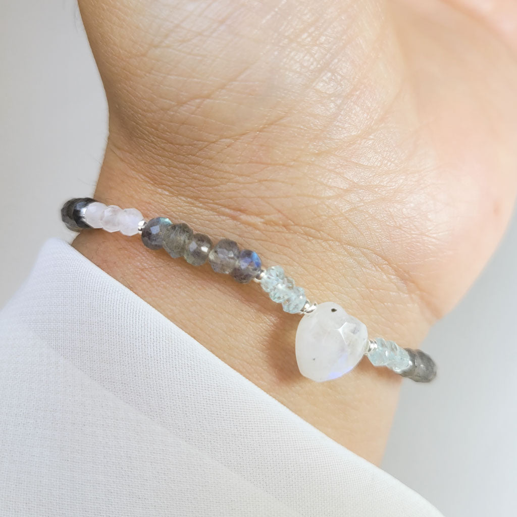 Pulsera Marly Piedra Luna y Labradorita