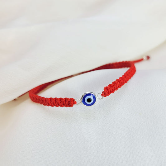 Pulsera ojo turco Azul e Hilo rojo
