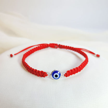 Pulsera ojo turco Azul e Hilo rojo
