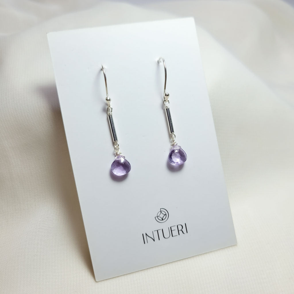 Pendientes Celi Amatista Lavanda