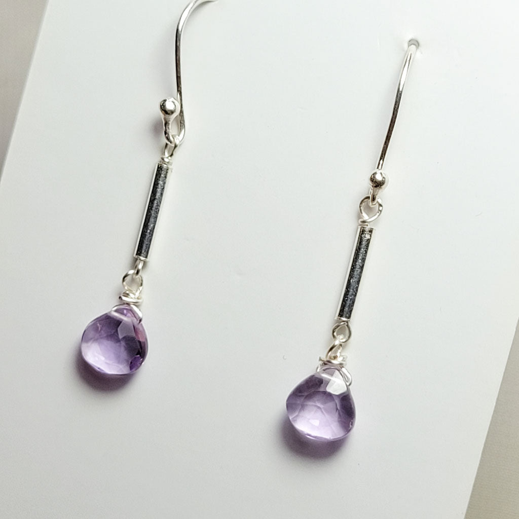 Pendientes Celi Amatista Lavanda