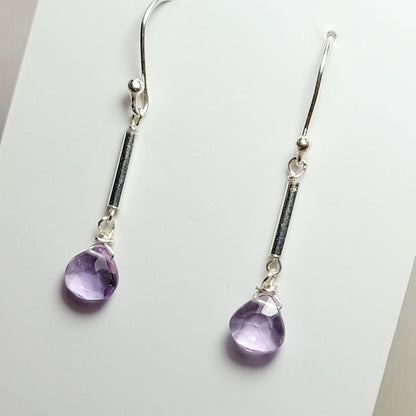 Pendientes Celi Amatista Lavanda