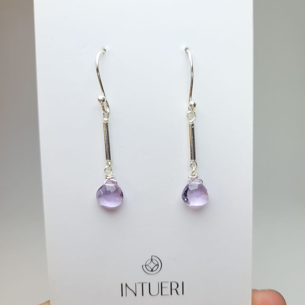 Pendientes Celi Amatista Lavanda