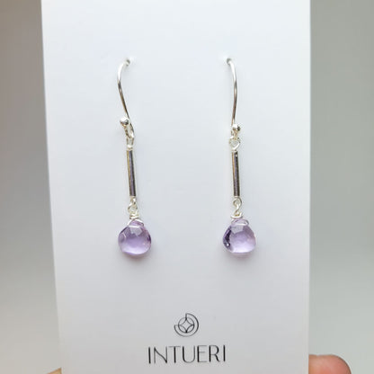 Pendientes Celi Amatista Lavanda
