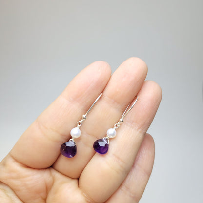 Aretes Perlita y Amatista