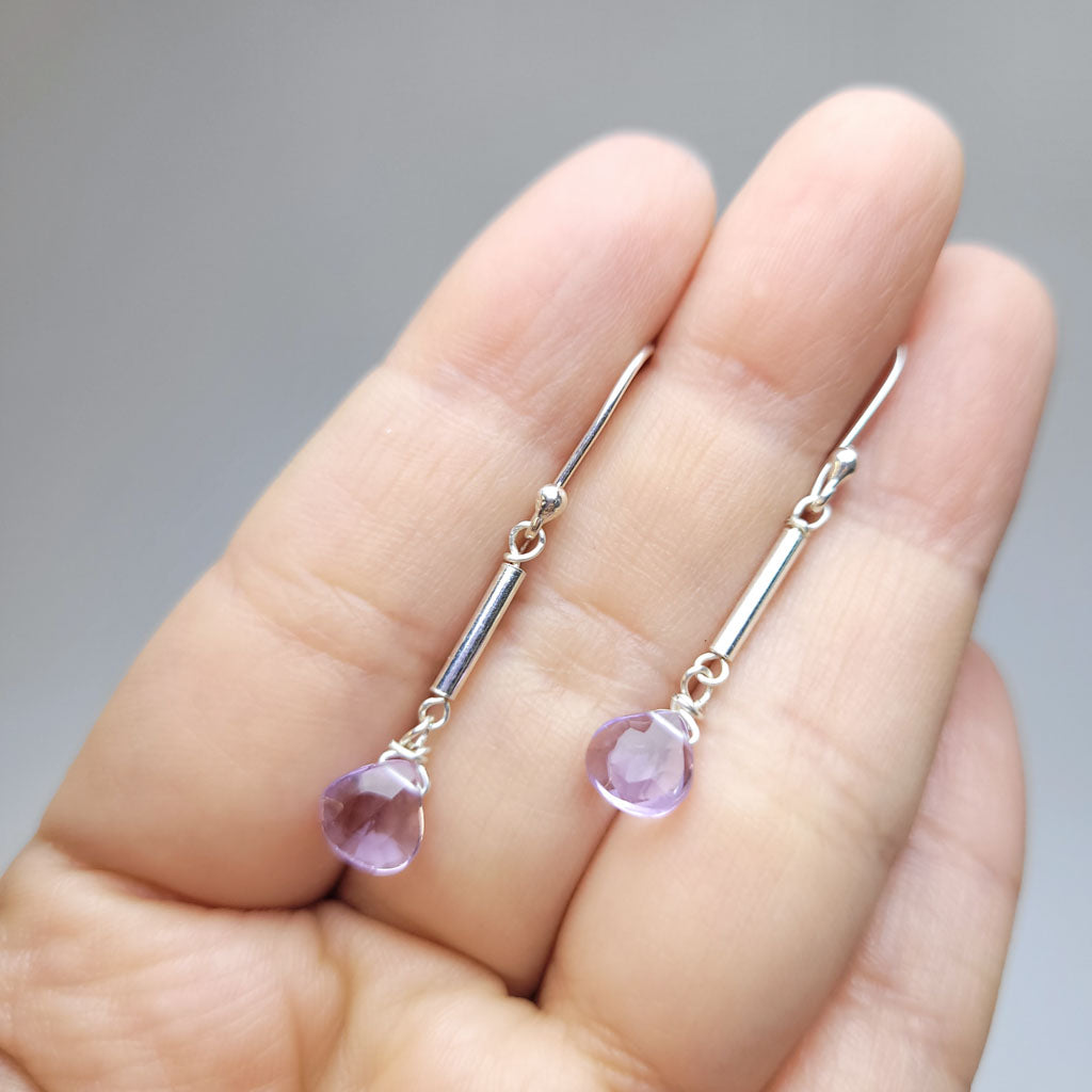 Pendientes Celi Amatista Lavanda