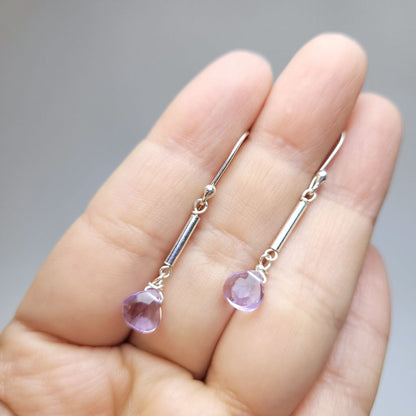 Pendientes Celi Amatista Lavanda