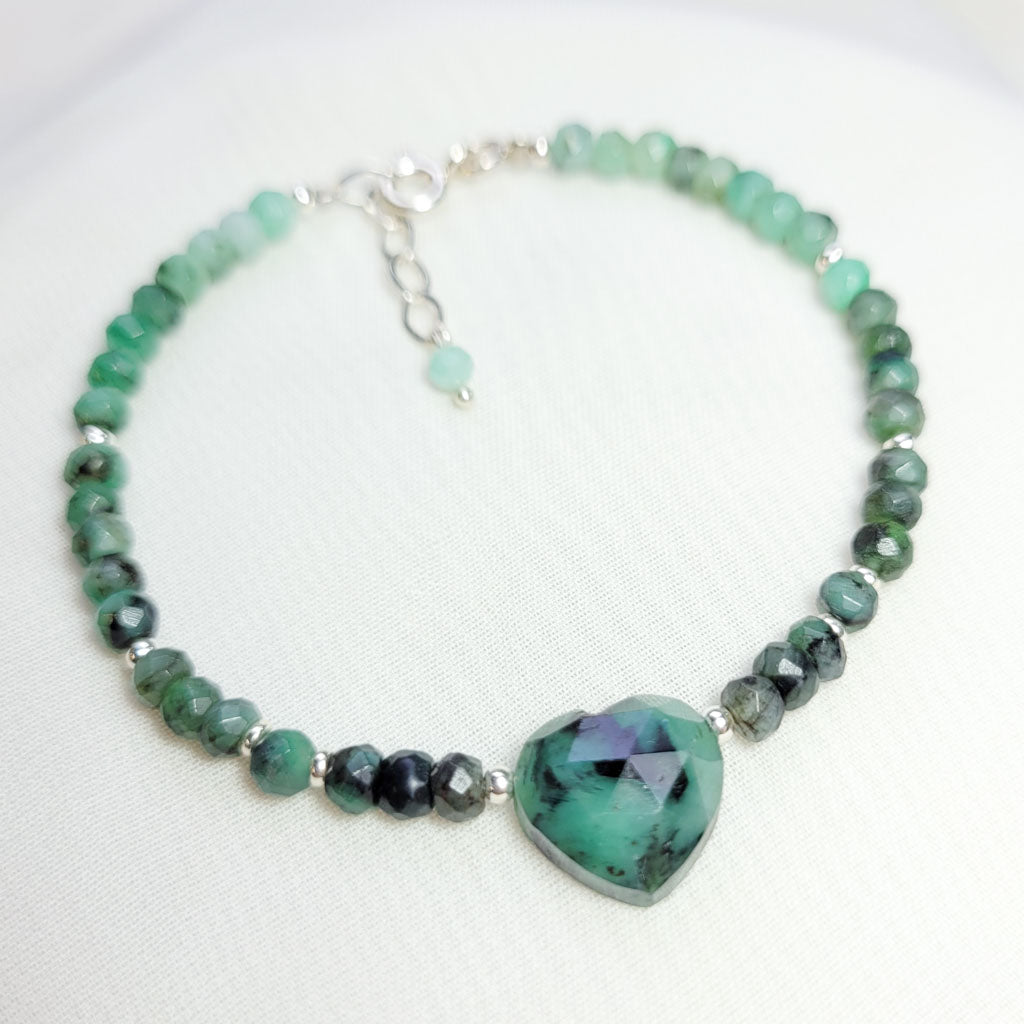 Pulsera Corazón Esmeralda