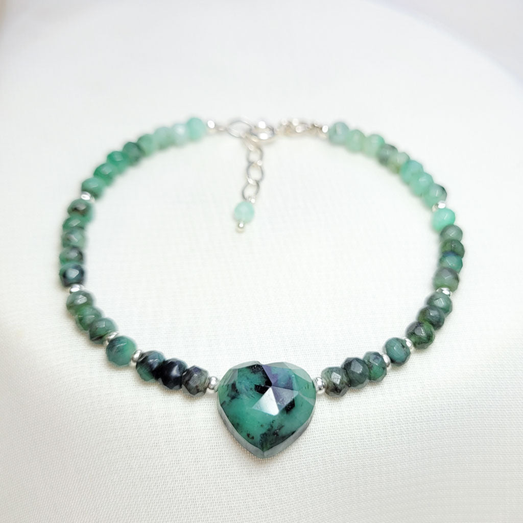 Pulsera Corazón Esmeralda