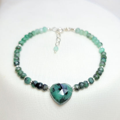 Pulsera Corazón Esmeralda