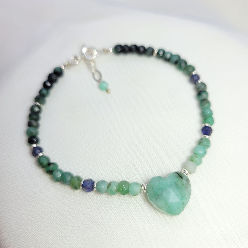 Pulsera Corazón Esmeralda