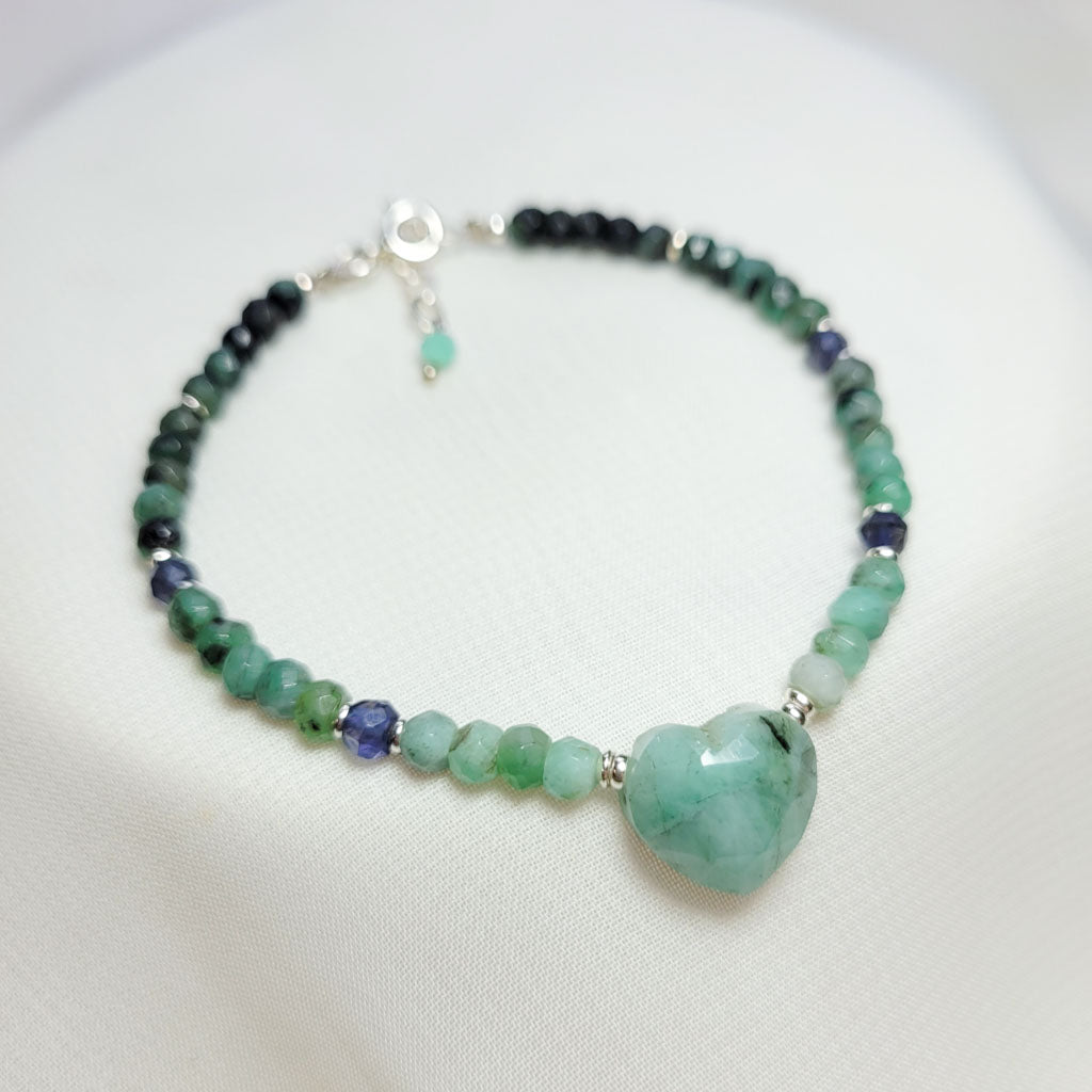 Pulsera Corazón Esmeralda