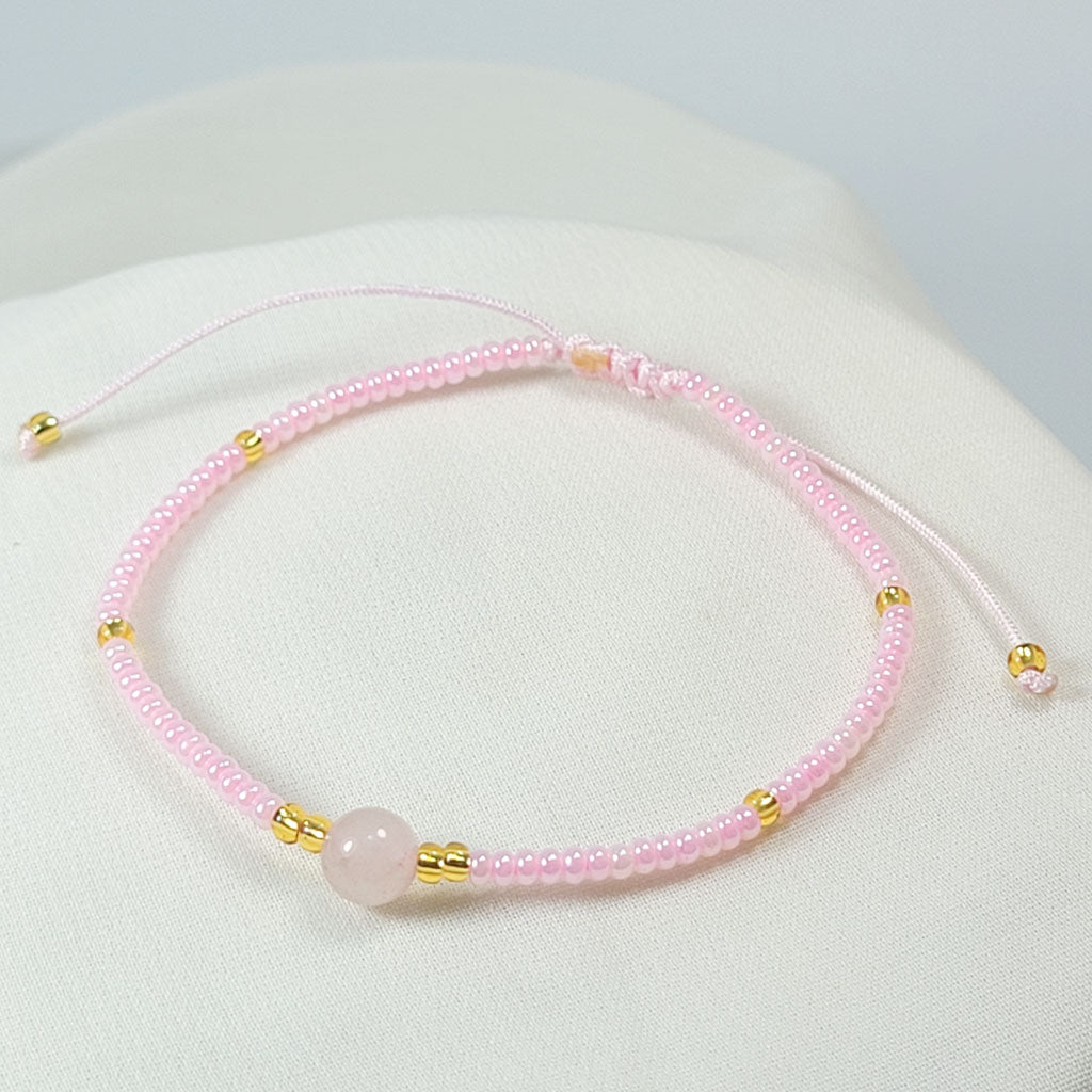 Pulsera Bella Cuarzo Rosa