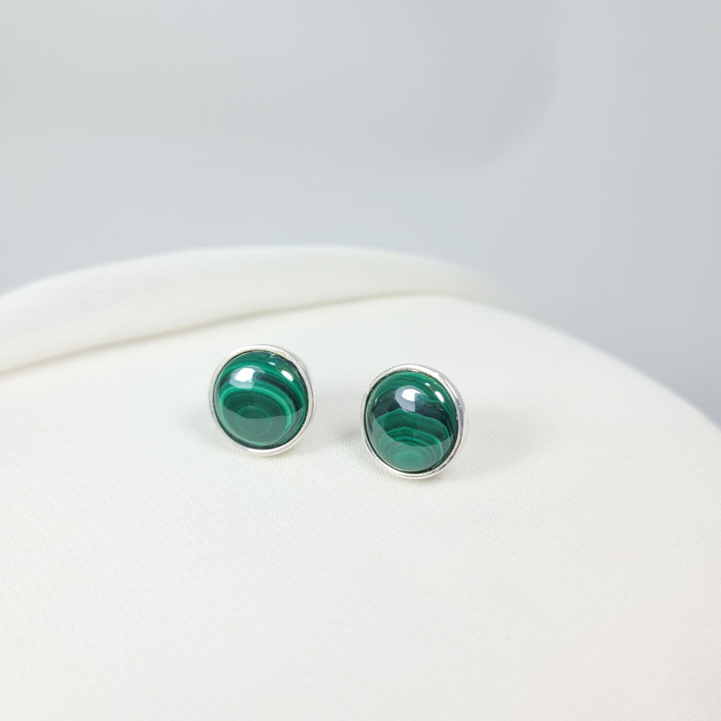 Aretes básico Malaquita