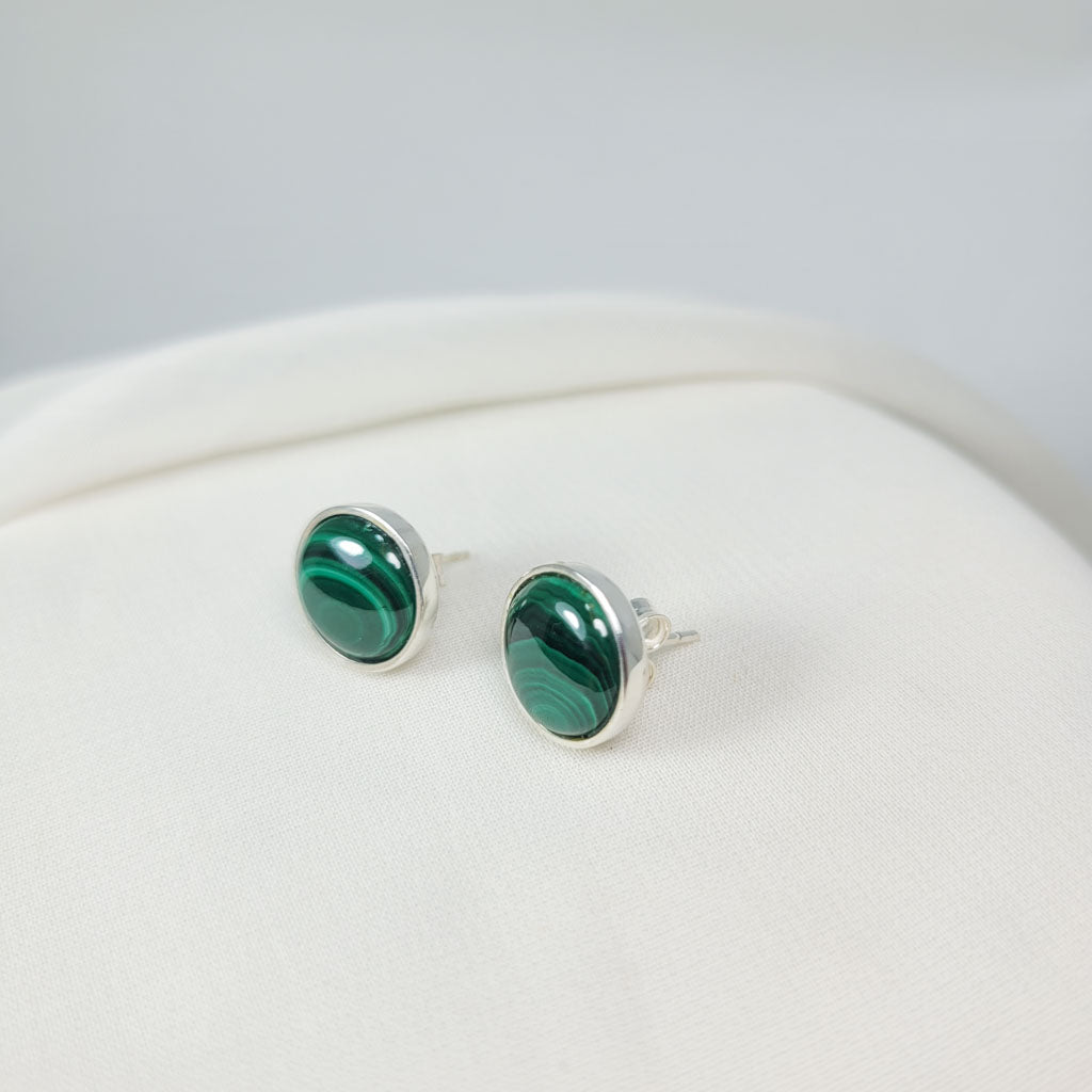 Aretes básico Malaquita