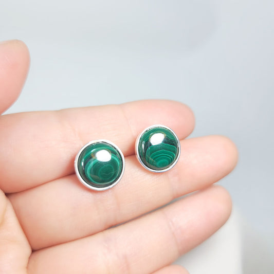 Aretes básico Malaquita