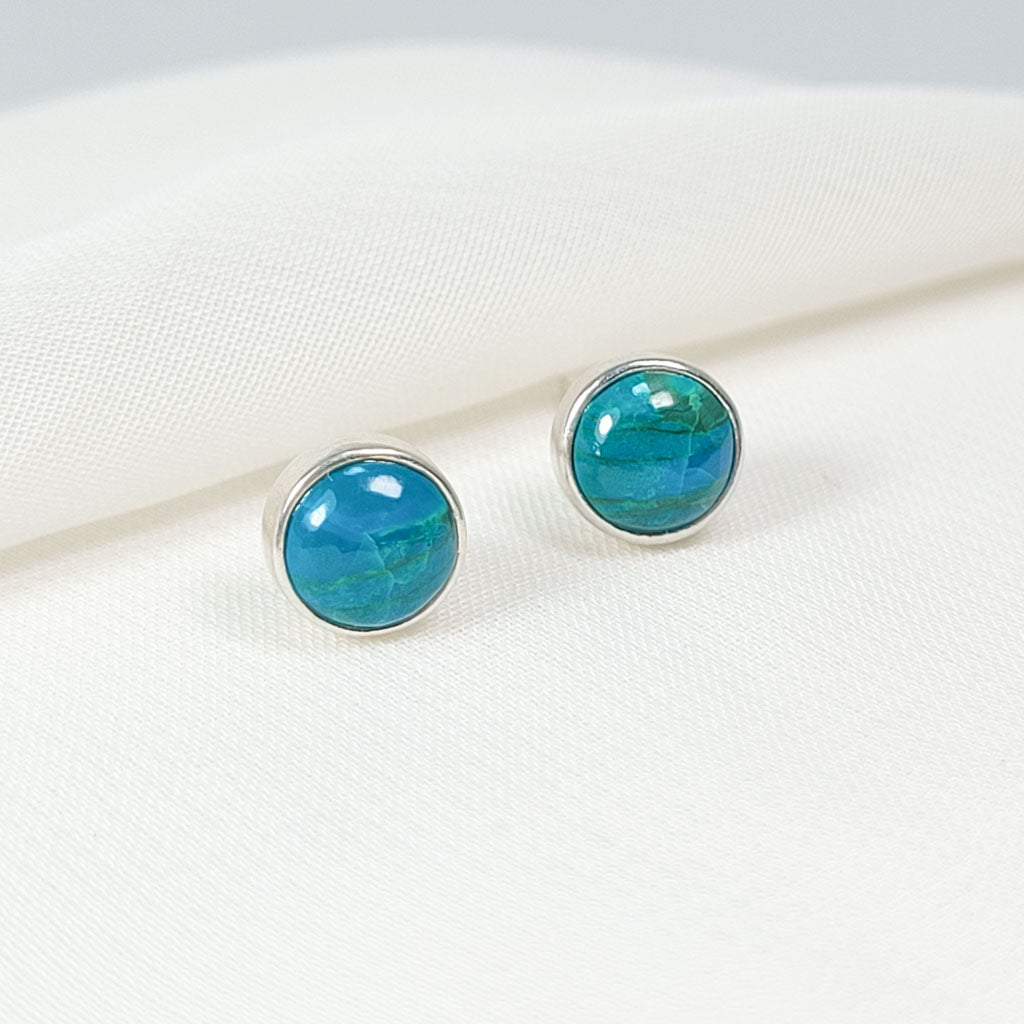Aretes básico Crisocola