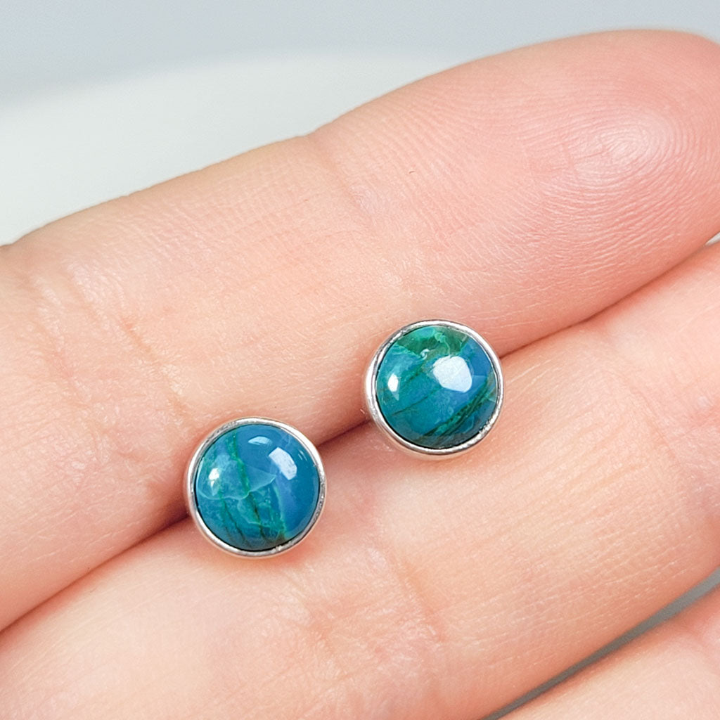 Aretes básico Crisocola