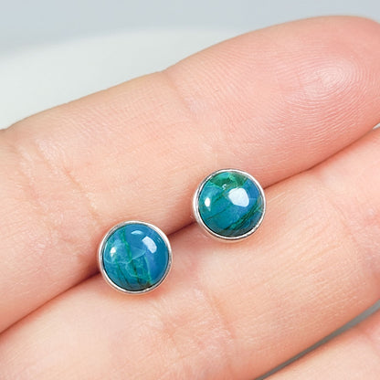 Aretes básico Crisocola