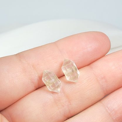 Aretes Cuarzo Rosa Diamante
