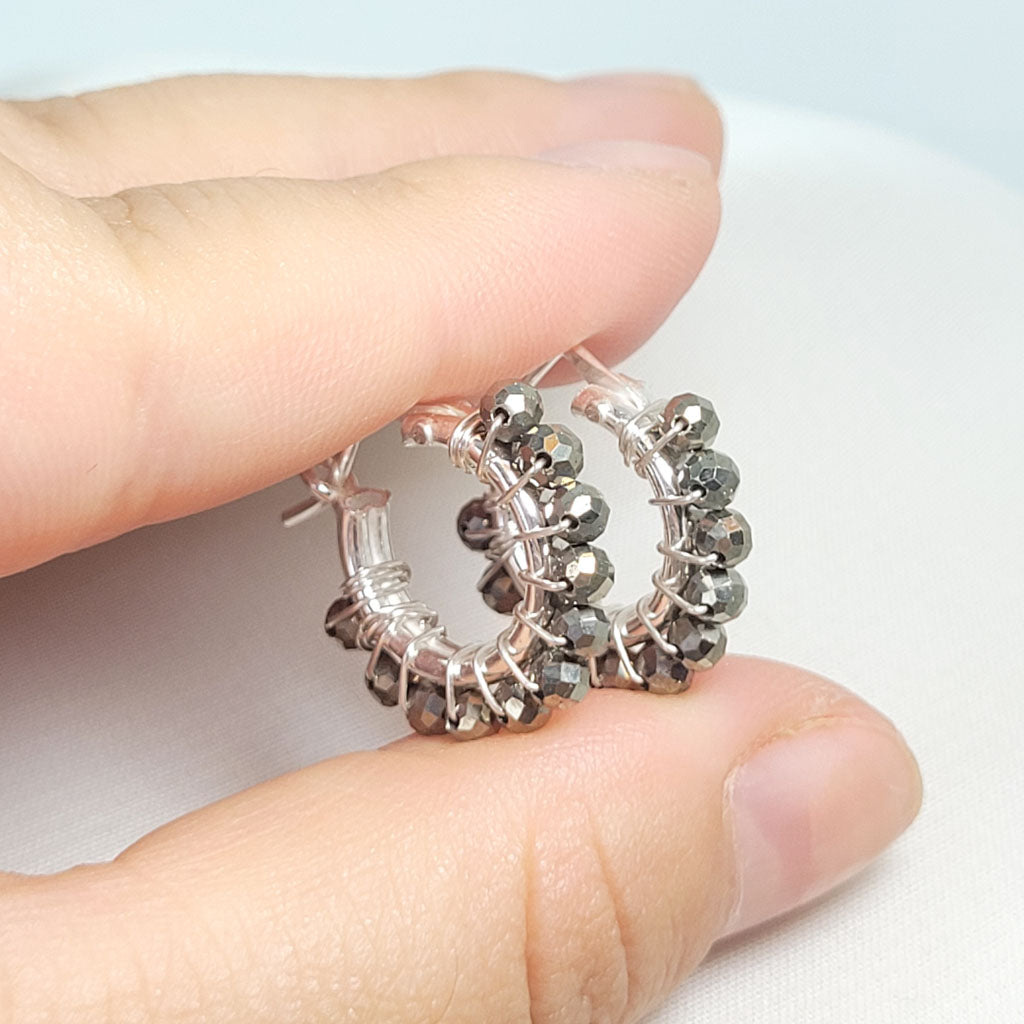 Aretes Argolla Pirita