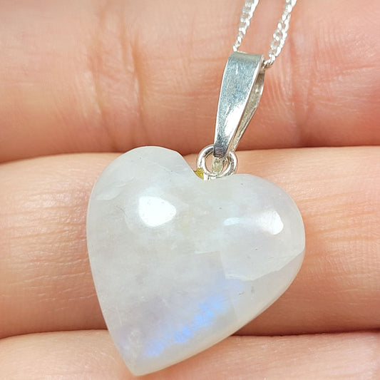 Collar Corazón Piedra Luna