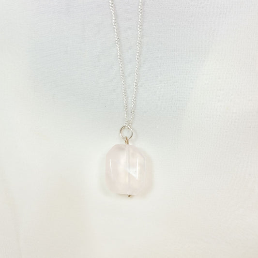 Collar Cuarzo Rosa Piedra