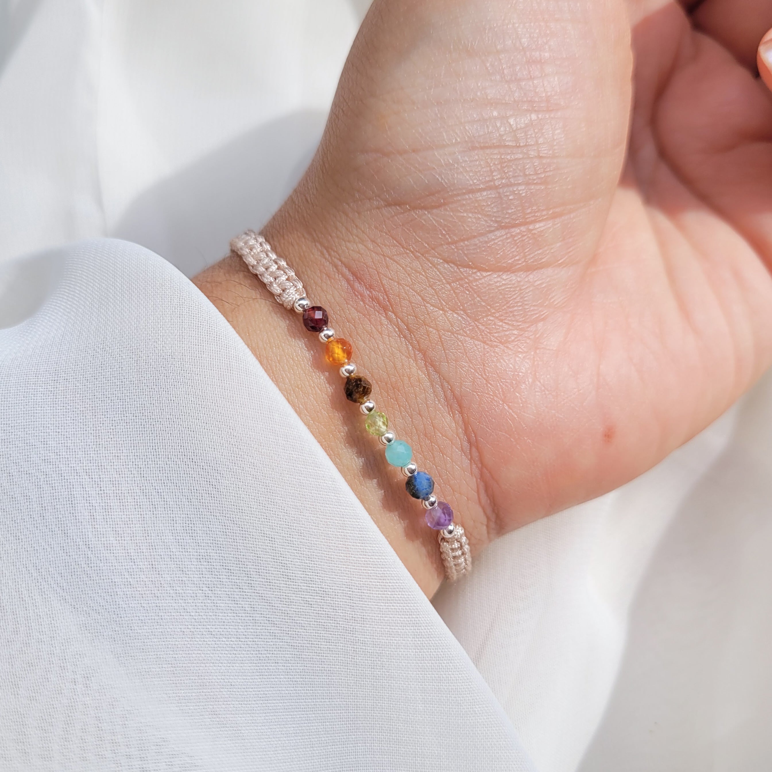 Pulsera 7 Chacras Tejida