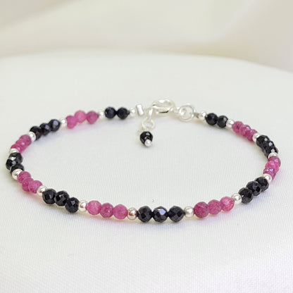 Pulsera Rubí y Espinela