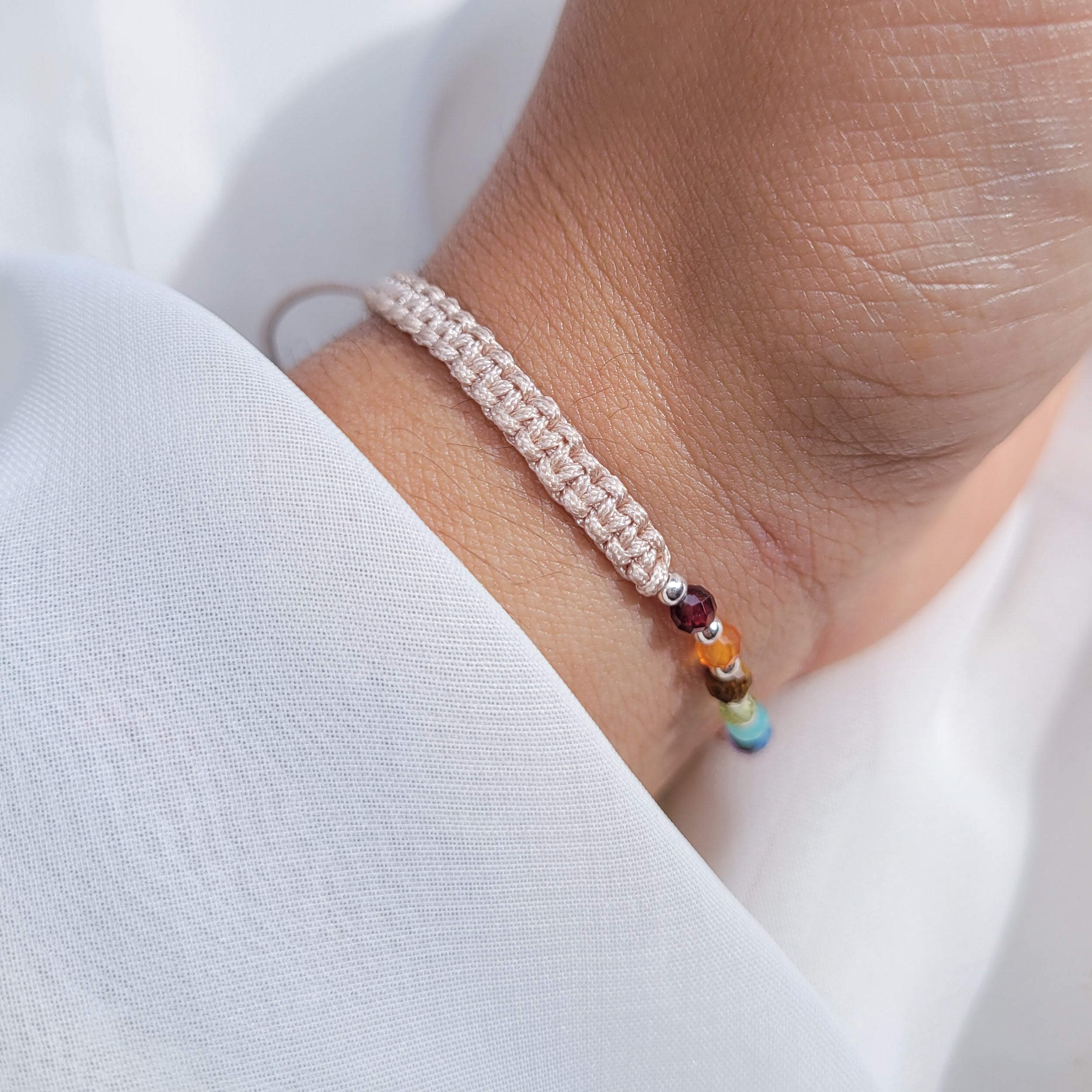 Pulsera 7 Chacras Tejida