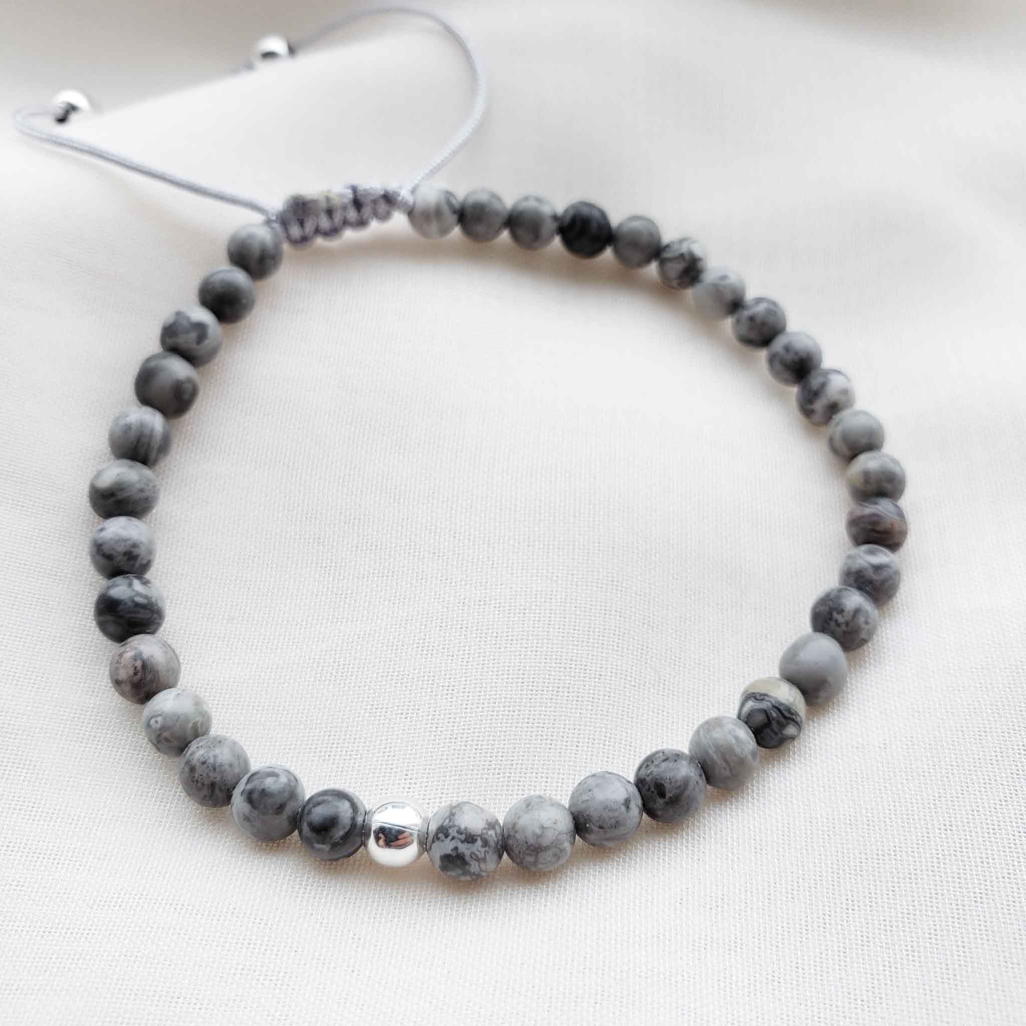 Pulsera Mell Jaspe Gris