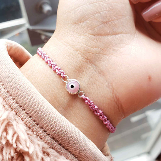 Pulsera ojo turco rosa