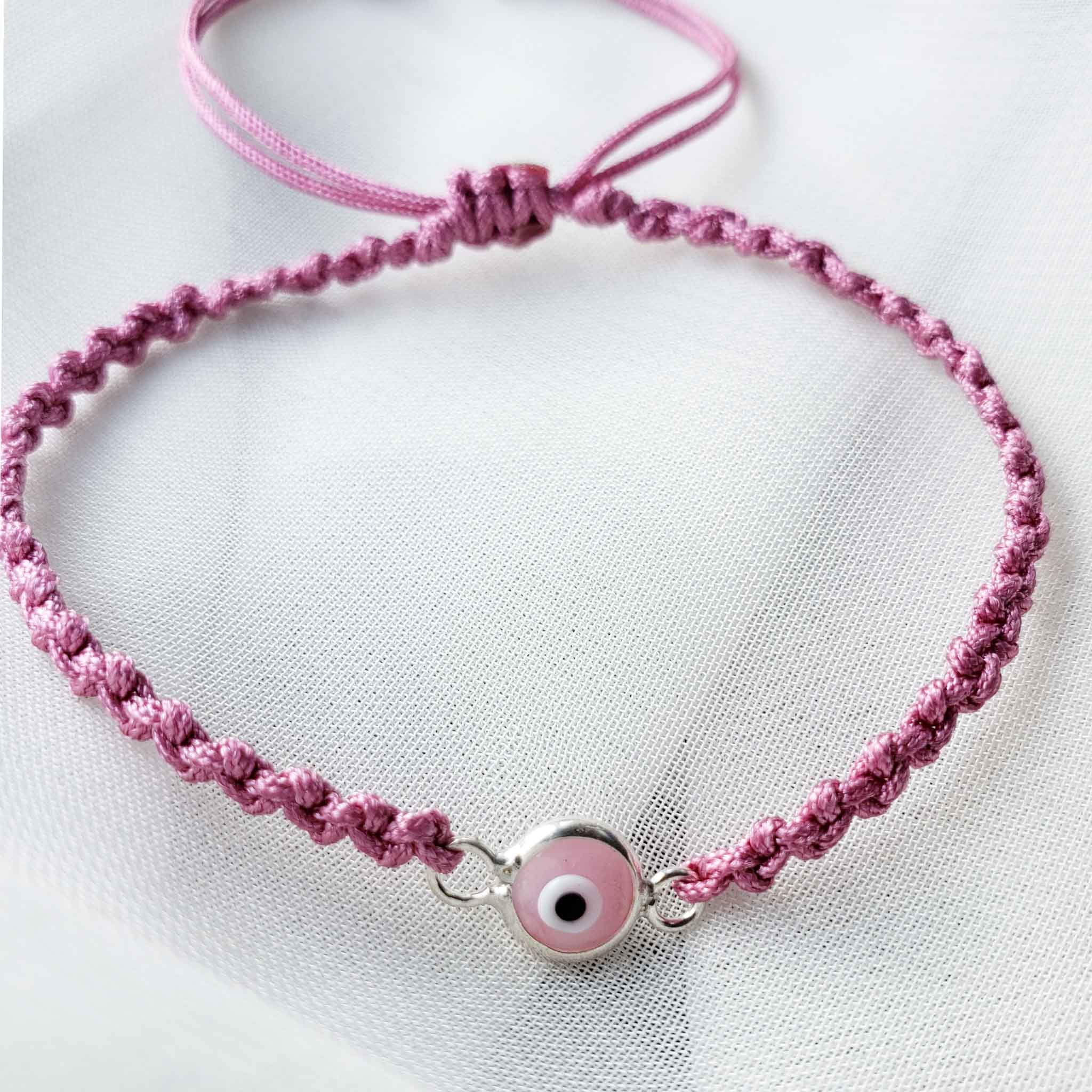 Pulsera ojo turco rosa