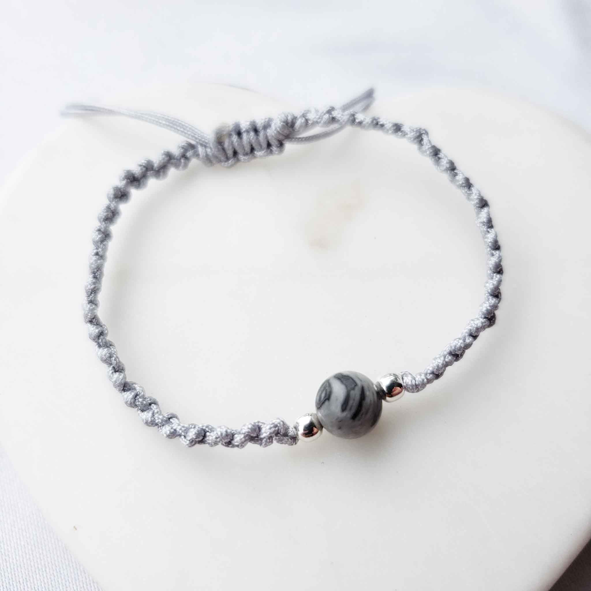 Pulsera Nalu Jaspe Gris