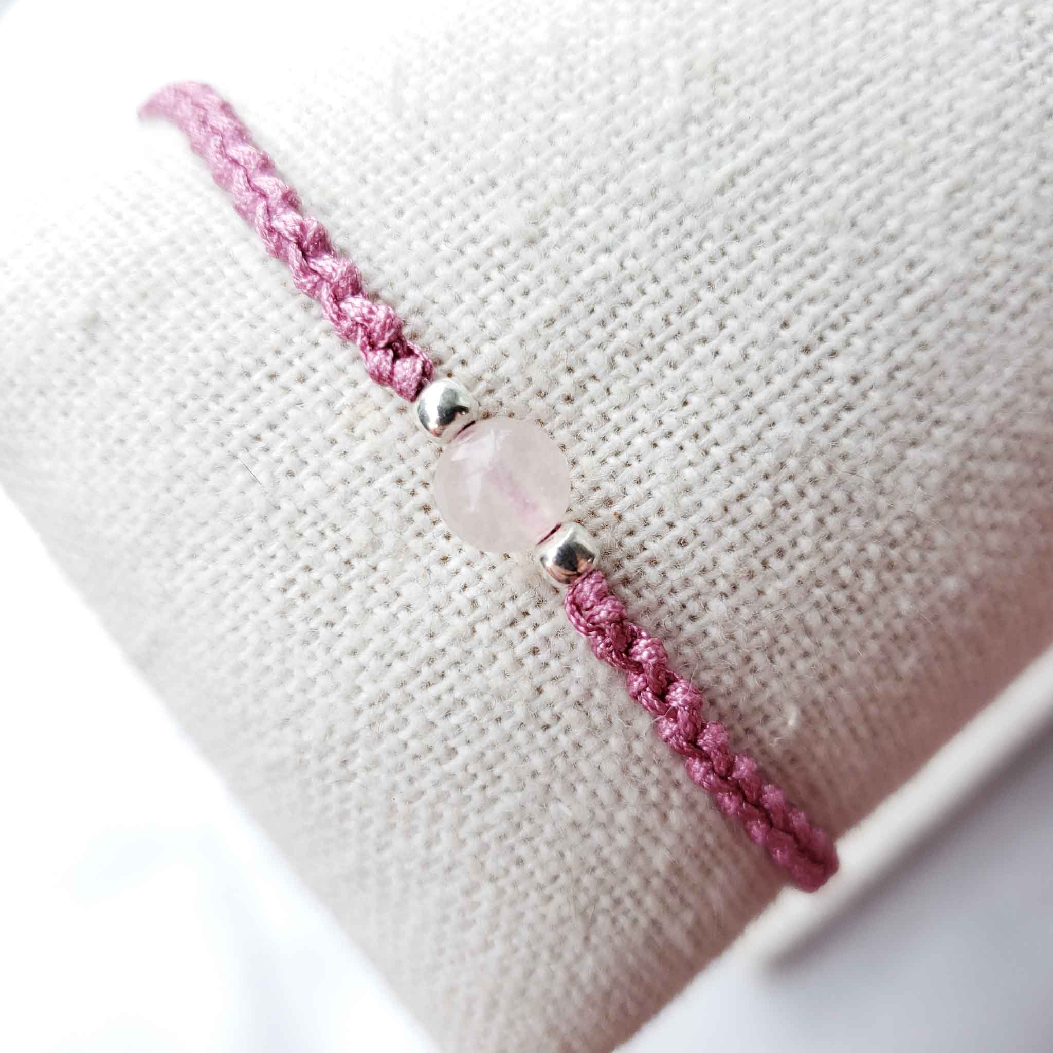 Pulsera Nalu Cuarzo Rosa