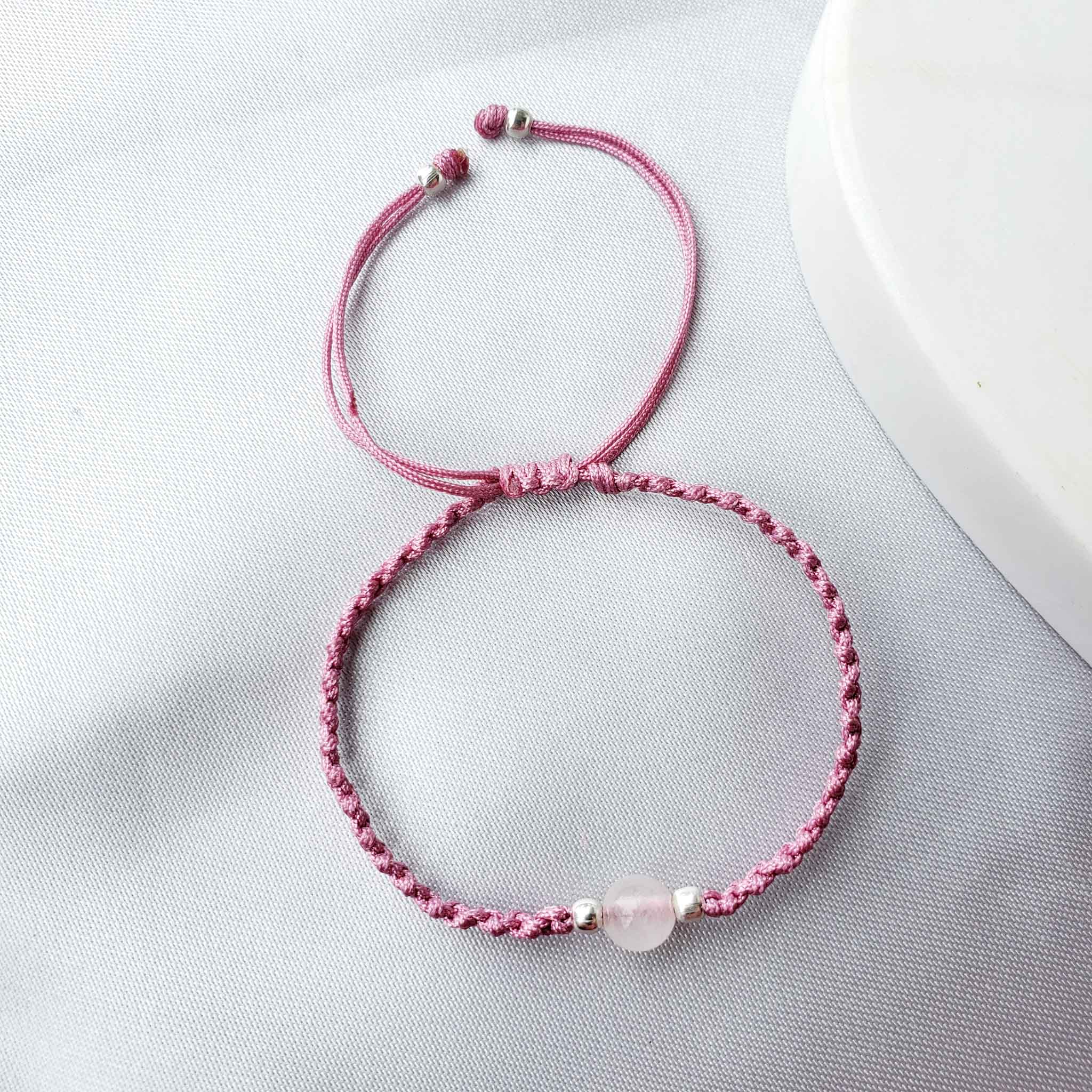 Pulsera Nalu Cuarzo Rosa