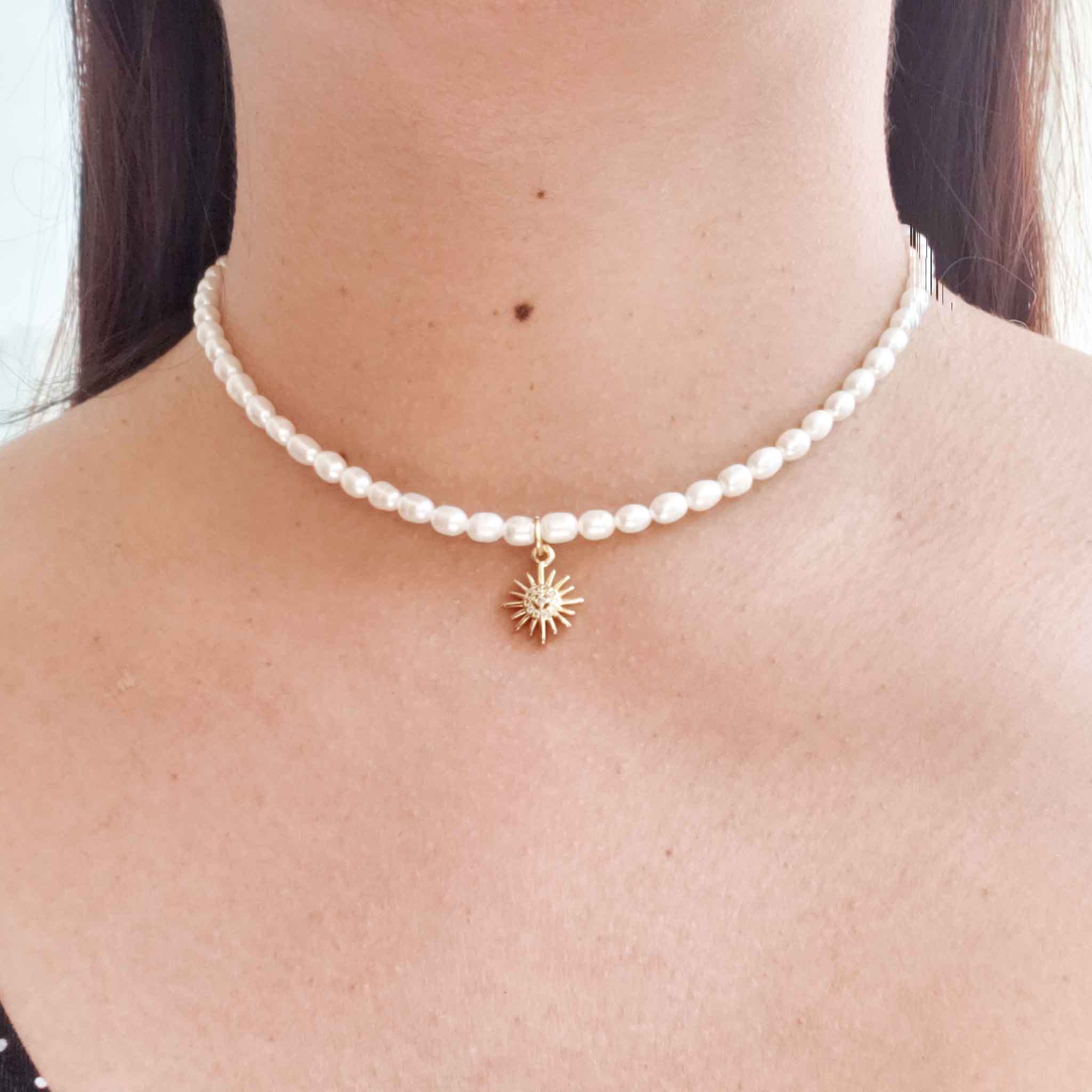 Chocker perla estrella